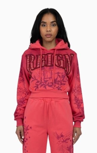 OVERSPRAYED STUDDED HOODIE, Clothing Size: XS