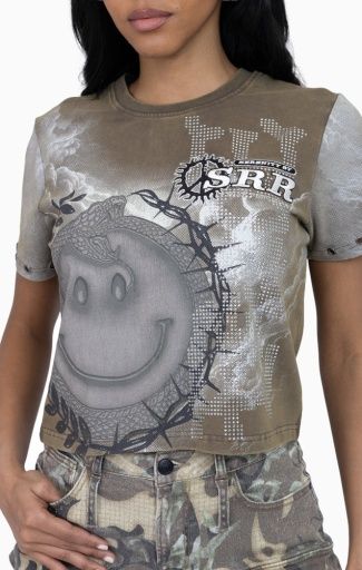 TWILL PATCH PRINTED TEE