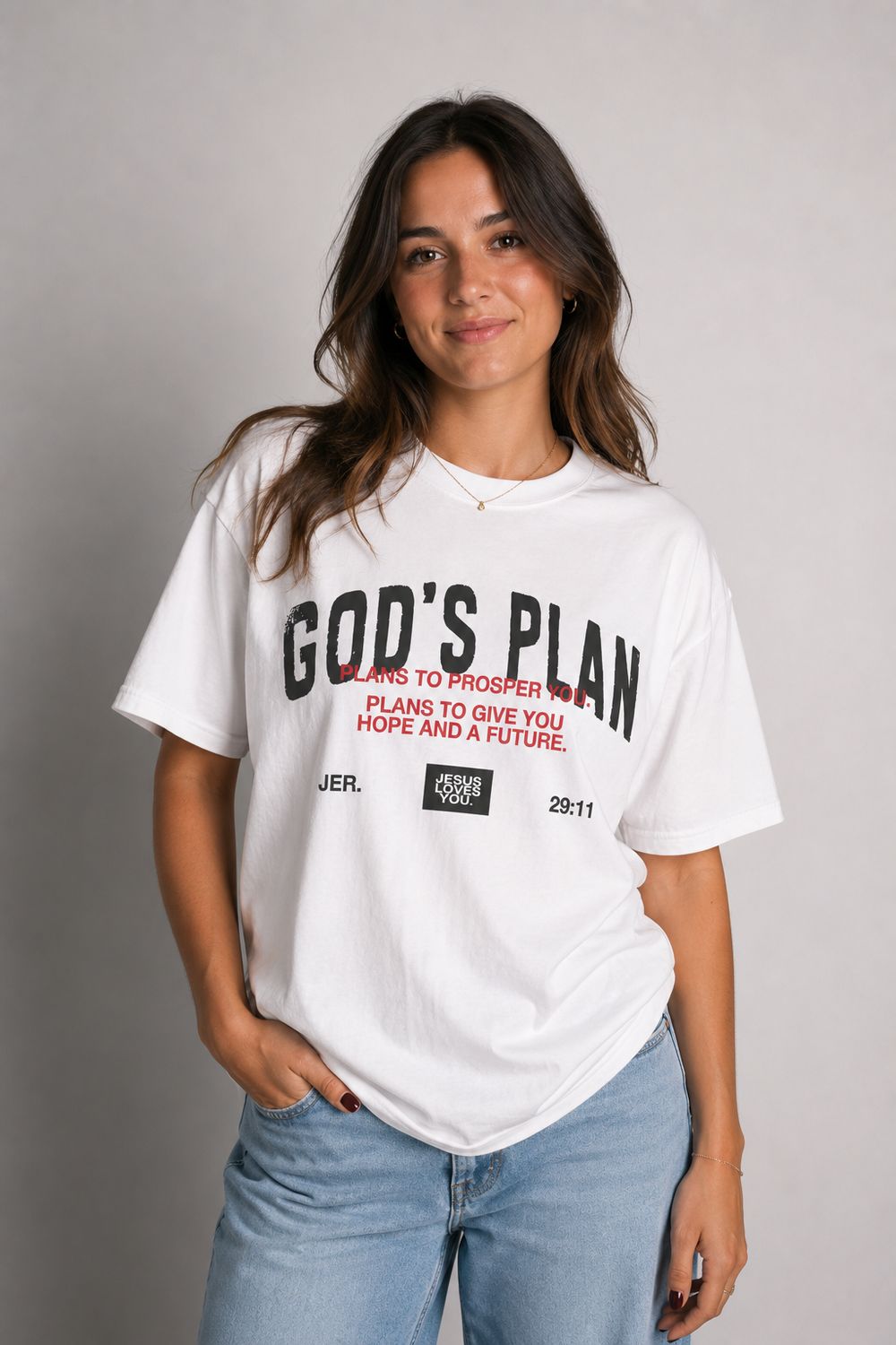"God's Plan" Tee, Size: M