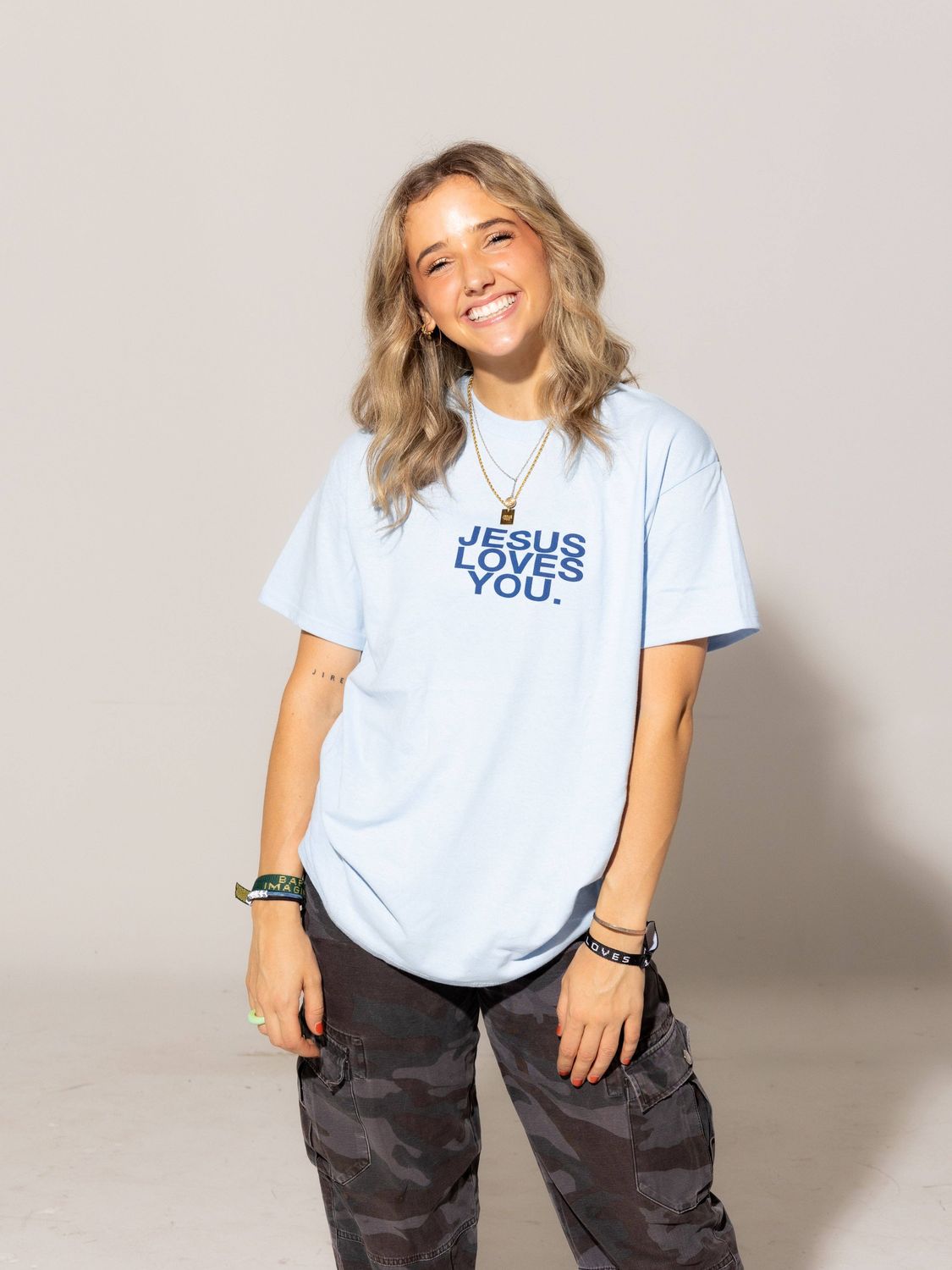 Light Blue Logo Tee, Size: X-Large