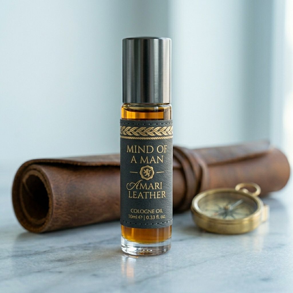 MIND OF A MAN – AMARI LEATHER COLOGNE OIL