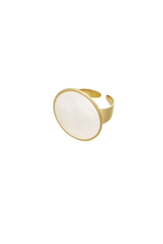 Ring met ronde steen