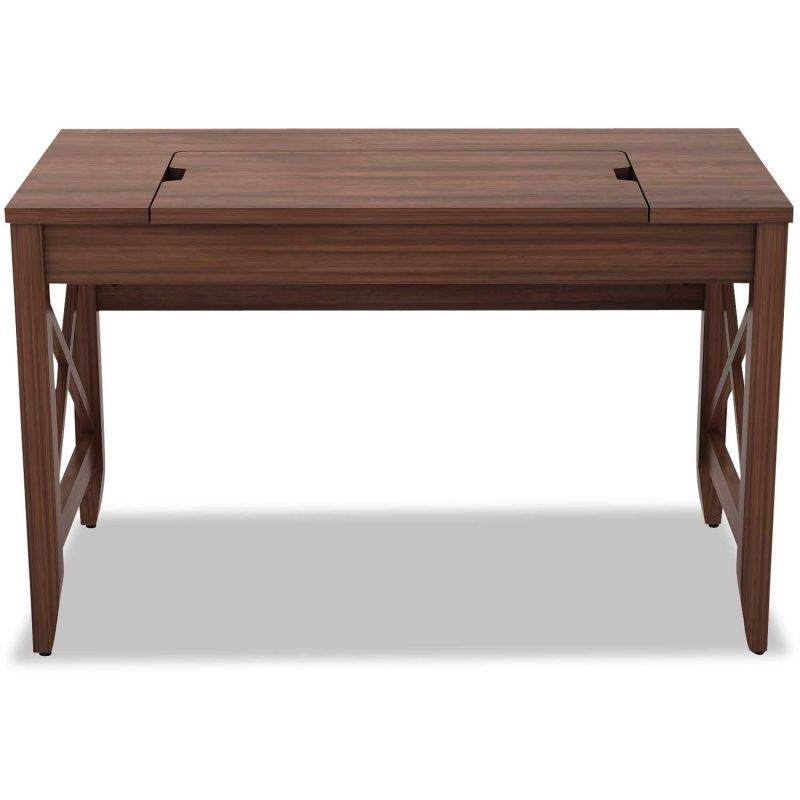 Alera Sit-to-Stand Table Desk – Modern Walnut – Valencia Series