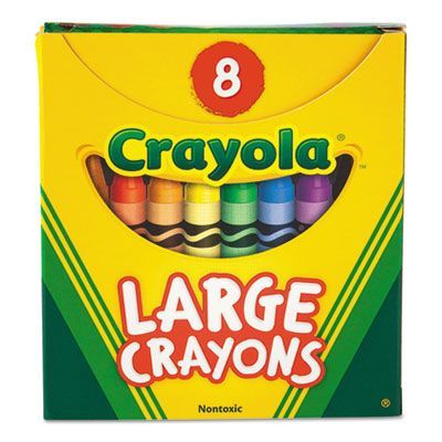Crayola Large Crayons, Tuck Box Packaging, Large Size, 0.44