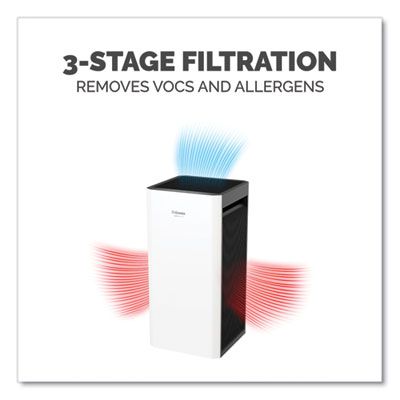 Fellowes® AeraMax SV Air Purifier, 1,500 sq ft Room Capacity, White/Black