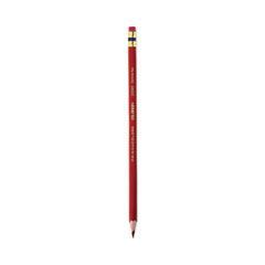 Prismacolor Col-Erase Pencil with Eraser, 0.7 mm, 2B, Carmine Red Lead, Carmine Red Barrel, Dozen