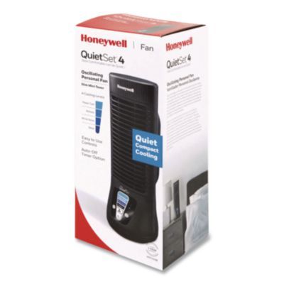Honeywell QuietSet Personal Table Fan, 4 Speeds, Black