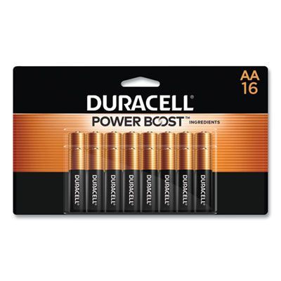 Duracell® POWER BOOST Coppertop Alkaline AA Batteries, 16/Pack