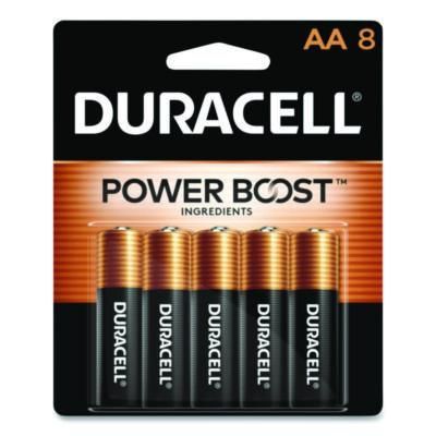 Duracell® POWER BOOST Coppertop Alkaline AA Batteries, 8/Pack
