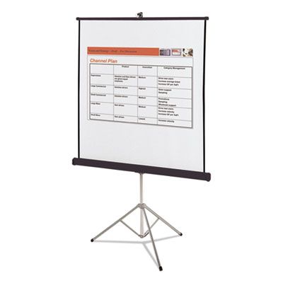 Quartet® Portable Tripod Projection Screen, 70 x 70, White Matte Finish