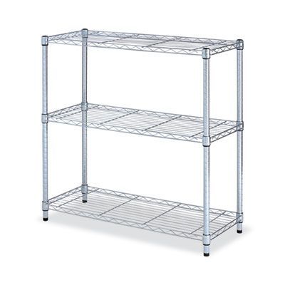 Alera® Residential Wire Shelving, Three-Shelf, 36w x 14d x 36h, Silver