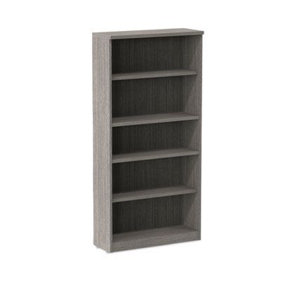 Alera® Alera Valencia Series Bookcase, Five-Shelf, 31.75w x 14d x 64.75h, Gray