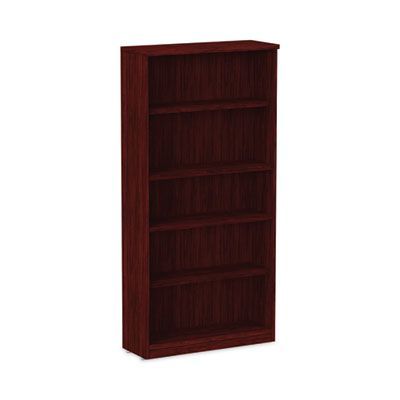 Alera® Alera Valencia Series Bookcase, Five-Shelf, 31.75w x 14d x 64.75h, Mahogany Alera® Alera Valencia Series Bookcase, Five-Shelf, 31.75w x 14d x 64.75h, Mahogany