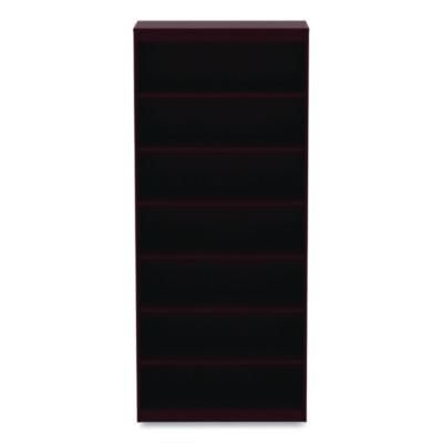 Alera Valencia Series Square Corner Bookcase, Seven-Shelf, 35.63w x 11.81d x 83.86h, Mahogany