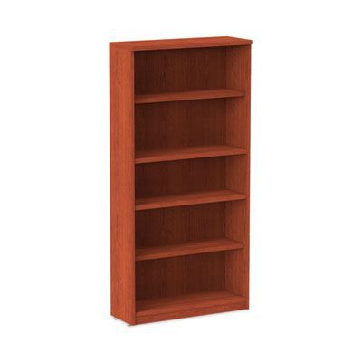 Alera® Alera Valencia Series Bookcase, Five-Shelf, 31.75w x 14d x 64.75h, Medium Cherry
