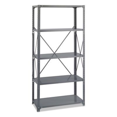 Safco® Commercial Steel Shelving Unit, Five-Shelf, 36w x 18d x 75h, Dark Gray Safco® Commercial Steel Shelving Unit, Five-Shelf, 36w x 18d x 75h, Dark Gray