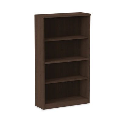 Alera® Alera Valencia Series Bookcase, Four-Shelf, 31.75w x 14d x 54.88h, Espresso Alera® Alera Valencia Series Bookcase, Four-Shelf, 31.75w x 14d x 54.88h, Espresso