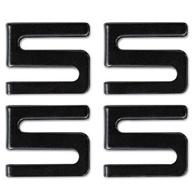 Alera® Wire Shelving S Hooks, Metal, Black, 4 Hooks/Pack