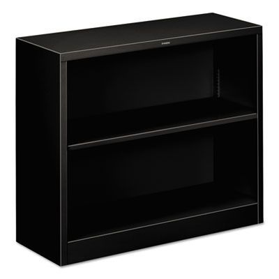 HON® Metal Bookcase, Two-Shelf, 34.5w x 12.63d x 29h, Black HON® Metal Bookcase, Two-Shelf, 34.5w x 12.63d x 29h, Black