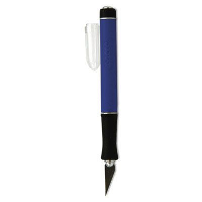 X-ACTO® X3000 Rubber-Barrel Hobby Knife, (3) #11 Blades, 4.5" Aluminum/Rubber Handle, Black