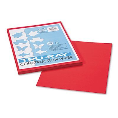 Pacon® Tru-Ray Construction Paper, 76 lb Text Weight, 9 x 12, Festive Red, 50/Pack Pacon® Tru-Ray Construction Paper, 76 lb Text Weight, 9 x 12, Festive Red, 50/Pack