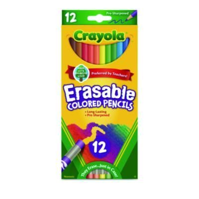 Crayola® Erasable Color Pencil Set, 3.3 mm, 2B, Assorted Lead and Barrel Colors, Dozen Crayola® Erasable Color Pencil Set, 3.3 mm, 2B, Assorted Lead and Barrel Colors, Dozen