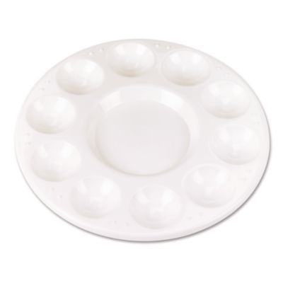 Creativity Street® Round Plastic Paint Trays for Classroom, White, 10/Pack Creativity Street® Round Plastic Paint Trays for Classroom, White, 10/Pack