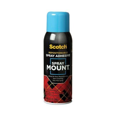 Scotch® Spray Mount Repositionable Adhesive, 10.25 oz, Dries Clear Scotch® Spray Mount Repositionable Adhesive, 10.25 oz, Dries Clear