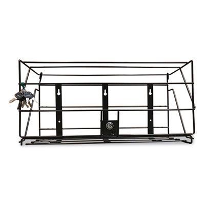 Boardwalk® Locking Rack for 3 Liter PDC Cleaner Bottles, 1-Shelf, 24w x 10d x 12h, Black