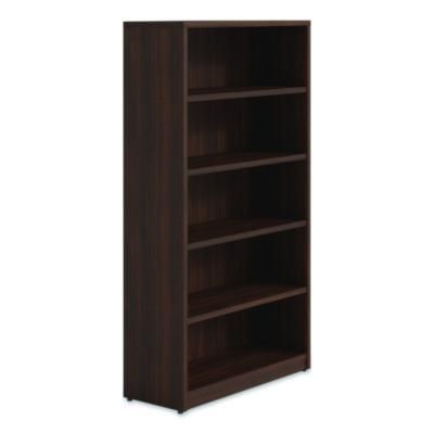 Alera® Alera Seville Bookcase, Five-Shelf, 36w x 14d x 65h, Mahogany Alera® Alera Seville Bookcase, Five-Shelf, 36w x 14d x 65h, Mahogany