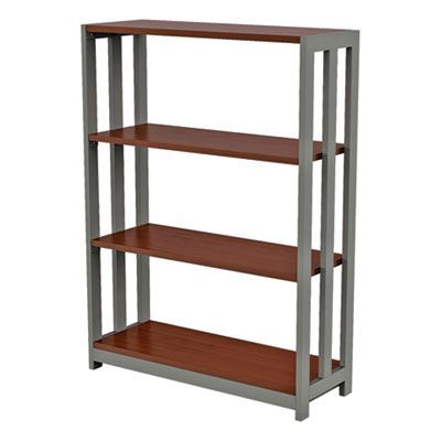 Linea Italia® Trento Line Bookcase, Three-Shelf, 31.5w x 11.5d x 43.25h, Cherry