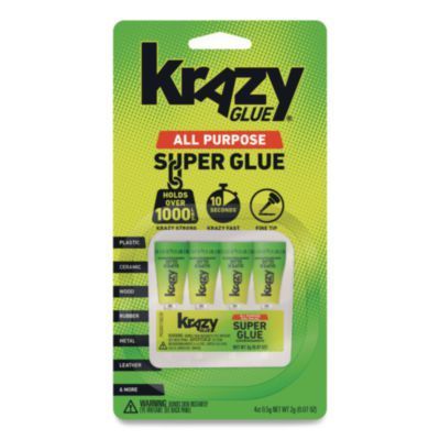 Krazy Glue® Single-Use Tubes, 0.07 oz, Dries Clear, 4/Pack Krazy Glue® Single-Use Tubes, 0.07 oz, Dries Clear, 4/Pack