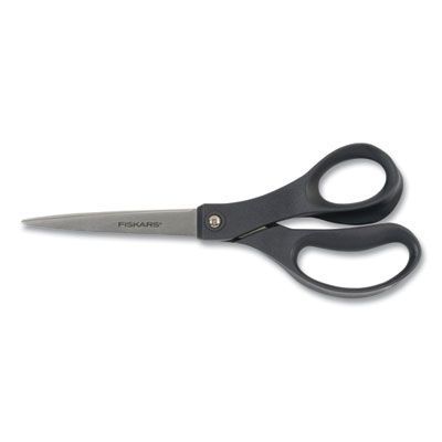 Fiskars® Everyday Scissors, 8 Fiskars® Everyday Scissors, 8" Long, 3.75" Cut Length, Straight Black Handle
