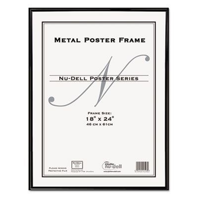 NuDell™ Metal Poster Frame, Plastic Face, 18 x 24, Black NuDell™ Metal Poster Frame, Plastic Face, 18 x 24, Black