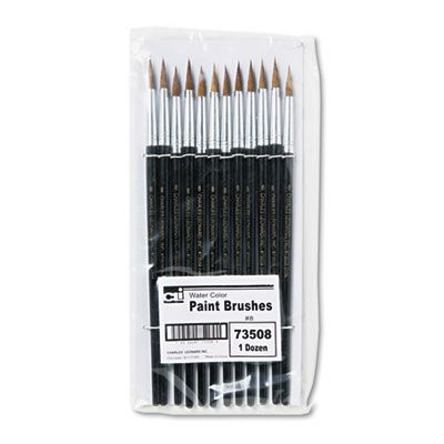 Charles Leonard® Artist Brush, Size 8, Camel Hair, Round Profile, 12/Pack Charles Leonard® Artist Brush, Size 8, Camel Hair, Round Profile, 12/Pack