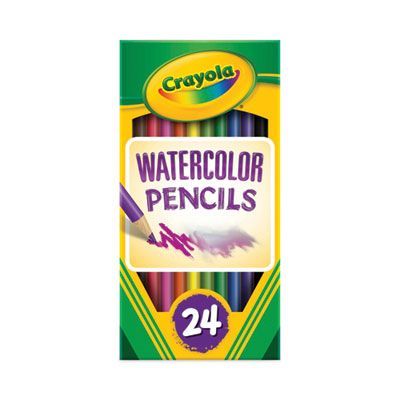 Crayola® Watercolor Pencil Set, 3.3 mm, 2B, Assorted Lead and Barrel Colors, 24/Pack Crayola® Watercolor Pencil Set, 3.3 mm, 2B, Assorted Lead and Barrel Colors, 24/Pack