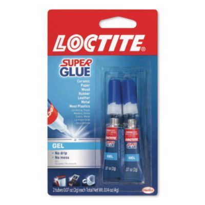Loctite® Super Glue Gel Tubes, 0.07 oz, Dries Clear, 2/Pack