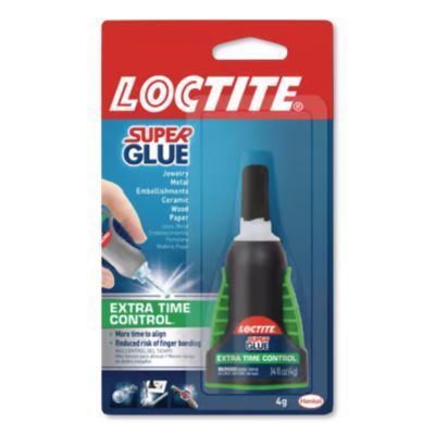 Loctite® Extra Time Control Super Glue, 0.14 oz, Dries Clear