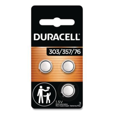 Duracell® Button Cell Battery, 303/357, 1.5 V, 3/Pack