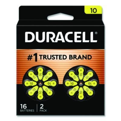 Duracell® Hearing Aid Battery, #10, 16/Pack
