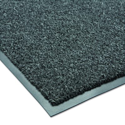 Crown Rely-On Olefin Indoor Wiper Mat, Rectangular, Charcoal Gray Cut Pile Surface, 36