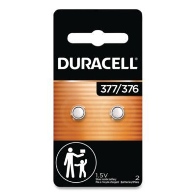 Duracell® Button Cell Battery, 376/377, 1.5 V, 2/Pack