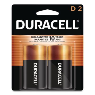 Duracell® Coppertop Alkaline D Batteries, 2/Pack