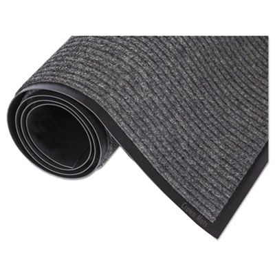 Crown Needle-Rib Wiper/Scraper Mat, Rectangular, Gray Ribbed Surface, 36