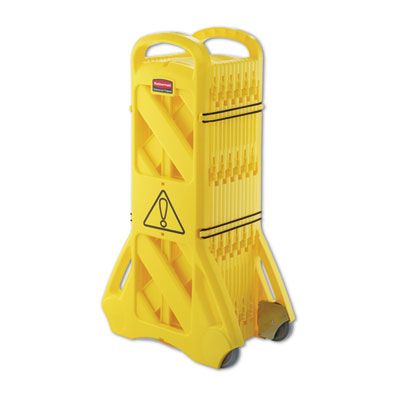 Rubbermaid® Commercial Portable Mobile Safety Barrier, Plastic, 13 ft x 40