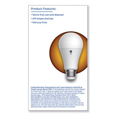 GE Classic LED SW Non-Dim A19 Light Bulb, 3-Way: 6 W - 12 W - 17 W, Soft White