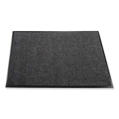 Crown EcoStep Wiper Mat, Rectangular, Charcoal Gray Cut Pile Surface, 24