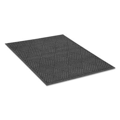Guardian EcoGuard Diamond Floor Mats, Rectangular, Charcoal Gray Carpeted Surface, 48