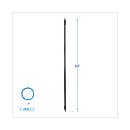 Fiberglass Broom Handle, Nylon Plastic Threaded End, 1