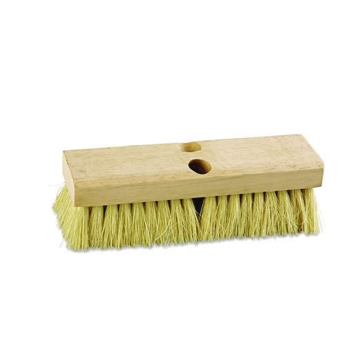 Deck Brush Head, 2 Deck Brush Head, 2" White Tampico Fiber Bristles, 10" Brush